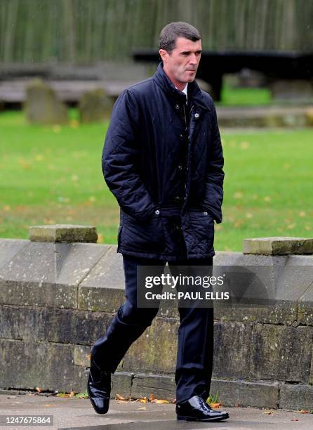 Ipswich Town manager Roy Keane arrives for a thanksgiving service to remember the life of former England football manager Sir Bobby Robson at Durham...