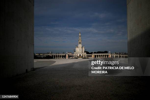 This photograph shows the Fatima shrine in Leiria on March 3, 2023.