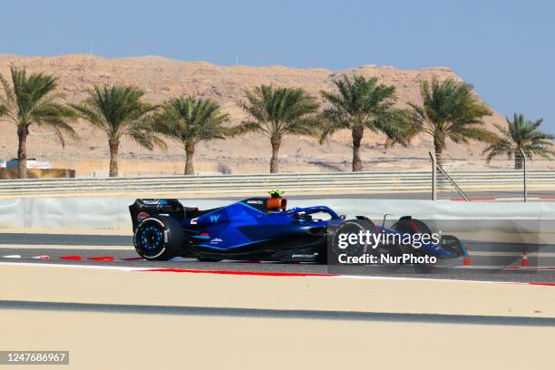 Logan Sargeant of Williams during Practice 1 day of Bahrain Grand Prix of 2023 Formula One World Championship at Bahrain International Circuit on...