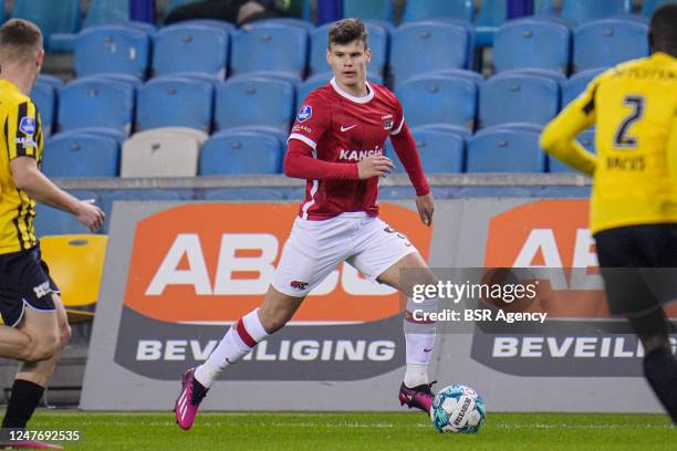 Milos Kerkez of AZ during the Eredivisie match between Vitesse and AZ at the GelreDome on March 3, 2023 in Arnhem, Netherlands