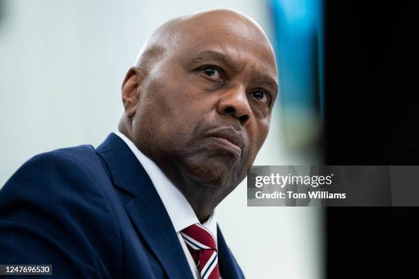 Phillip Washington, nominee to be administrator of the Federal Aviation Administration, testifies during his Senate Commerce, Science and...