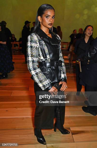 Ramla Ali attends the Alexander McQueen FW23 show during Paris Fashion Week at Les Invalides on March 4, 2023 in Paris, France.