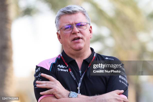 Otmar Szafnauer of Alpine during Bahrain Grand Prix of 2023 Formula One World Championship at Bahrain International Circuit on March 4, 2023 in...