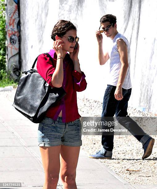 Katie Holmes sighted on the streets of Manhattan on September 9, 2011 in New York City.