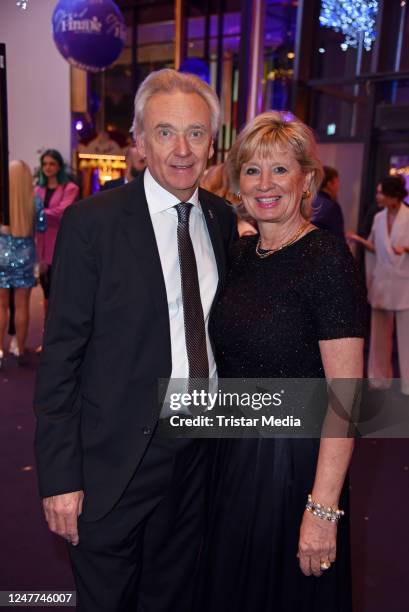 Jürgen Mack and his wife Mauritia Mack attend the Miss Germany Finals 2023 at Europa-Park Arena on March 4, 2023 in Rust, Germany.