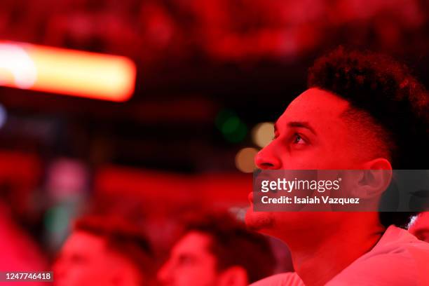 Jesse Edwards of the Syracuse Orange looks on during the 20th anniversary celebration of the 2003 Mens Basketball Championship following the mens...