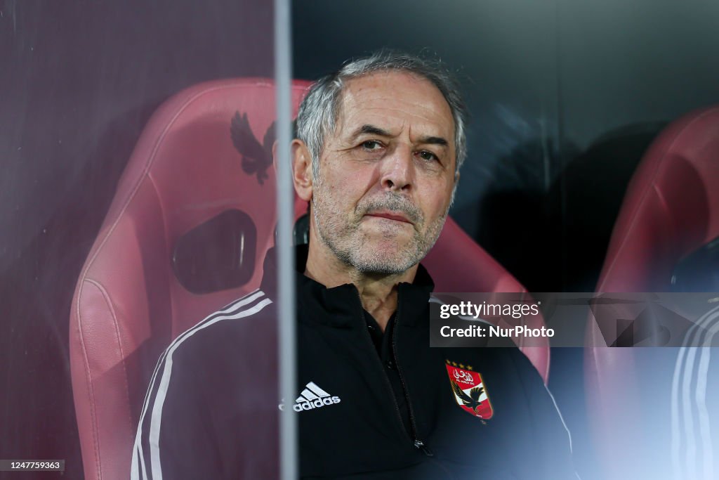Head coach of al ahly marcel koller Reacts during CAF Champions... News ...