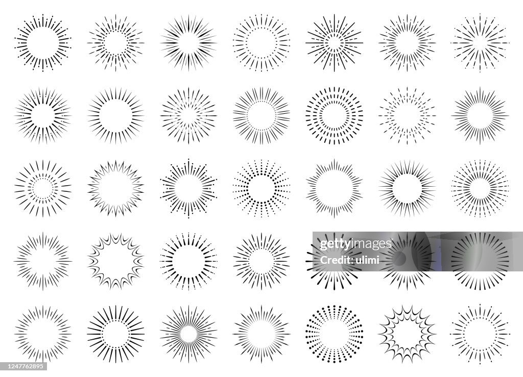 Geometric Sunburst Set