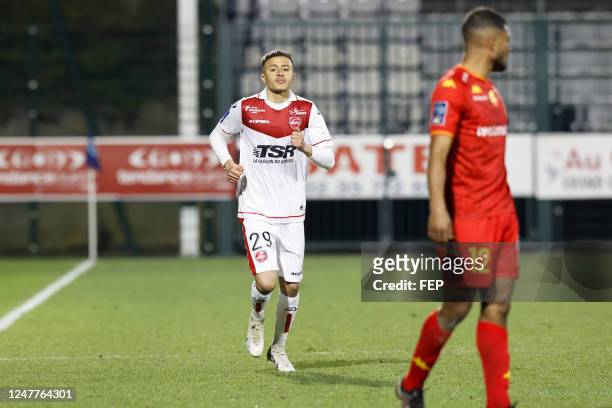 Salim BEN SEGHIR during the Ligue 2 BKT match between Quevilly Rouen and Valenciennes at Stade Mermoz on March 4, 2023 in Rouen, France.