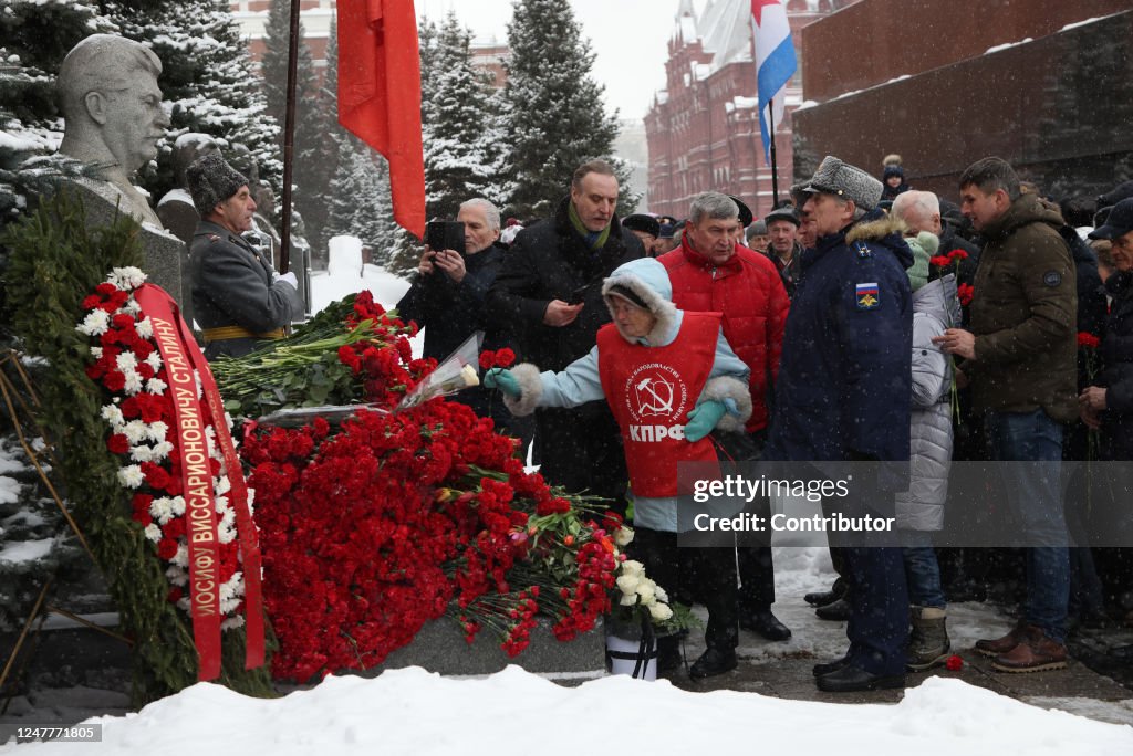 Russian Communists Commemorate 70th Anniversary Of Death Of Former Soviet Leader Joseph Stalin
