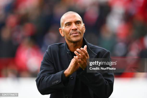 Pundit and former Red, Stan Collymore during the Premier League match between Nottingham Forest and Everton at the City Ground, Nottingham on Sunday...