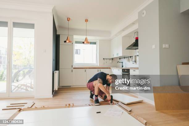 furniture assembly - kitchen renovation stock pictures, royalty-free photos & images
