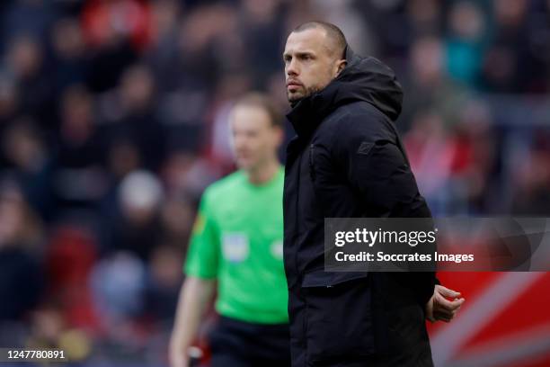 Coach John Heitinga of Ajax during the Dutch Eredivisie match between Ajax v NEC Nijmegen at the Johan Cruijff Arena on March 5, 2023 in Amsterdam...