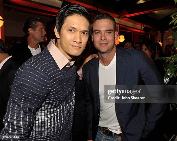 Actors Harry Shum Jr. And Mark Salling attend Audi and David Yurman Kick Off Emmy Week 2011 and Support Tuesday's Children at Cecconi's Restaurant on...