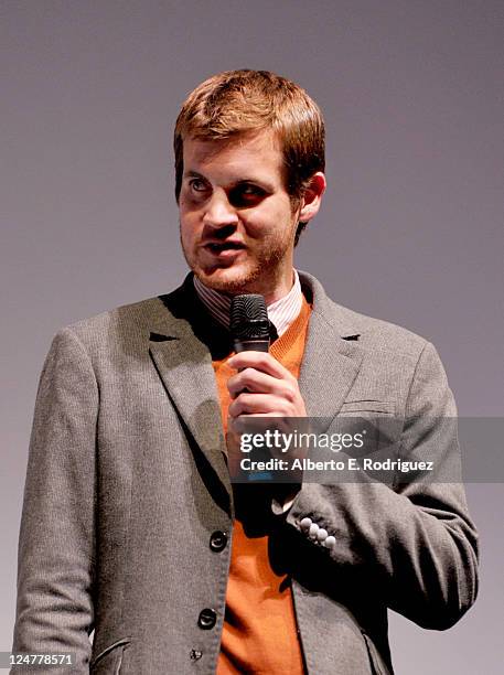 Filmmaker Jamie Linden speaks at "Ten Year" Premiere at Ryerson Theatre during the 2011 Toronto International Film Festival on September 12, 2011 in...