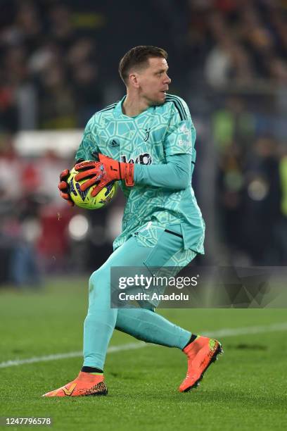 March 5 : Goalkeeper Wojciech Szczesny of Juventus FC in action during the Serie A soccer match between AS Roma and Juventus FC at Stadio Olimpico on...