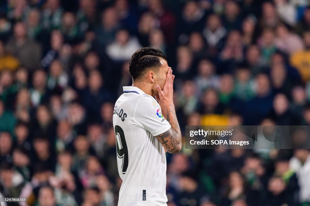 Dani Ceballos of Real Madrid reacts during the LaLiga Santander... News ...