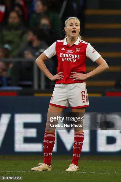 Leah Williamson of Arsenal Women during the FA Women's League Cup Final between Arsenal and Chelsea at Selhurst Park, London on Sunday 5th March 2023.