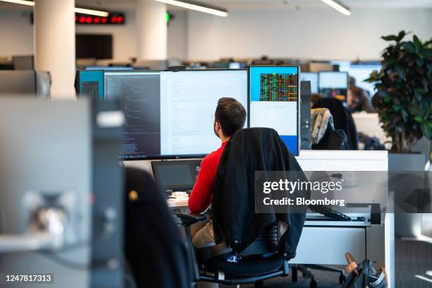 Employees working on the trading floor at the Citigroup Inc. Offices in Paris, France, on Monday, Feb. 27, 2023. Citigroup is building a new trading...