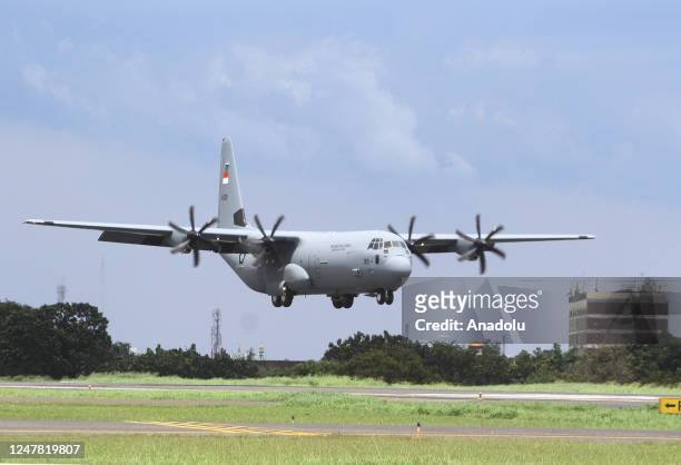 Super Hercules aircraft landed at Halim Perdanakusuma Air Force Base in Jakarta, Indonesia on March 6, 2023. The Indonesian Air Force will receive a...