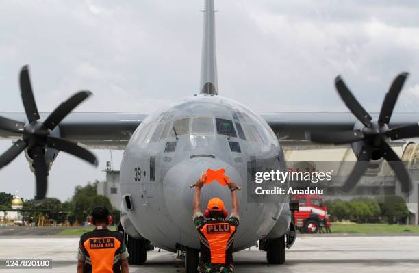 Super Hercules aircraft landed at Halim Perdanakusuma Air Force Base in Jakarta, Indonesia on March 6, 2023. The Indonesian Air Force will receive a...