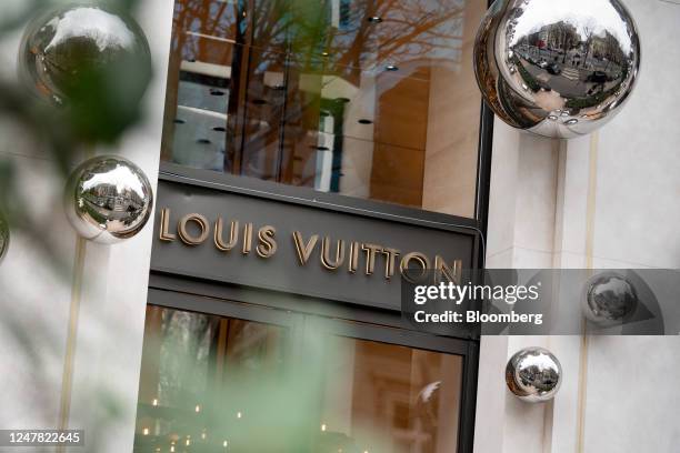 A Louis Vuitton store on the ground floor of the building housing the  News Photo - Getty Images