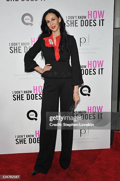 Designer L'Wren Scott attends the premiere of The Weinstein Company's "I Don't Know How She Does It Premiere" sponsored by QVC & Palladium Jewelry at...