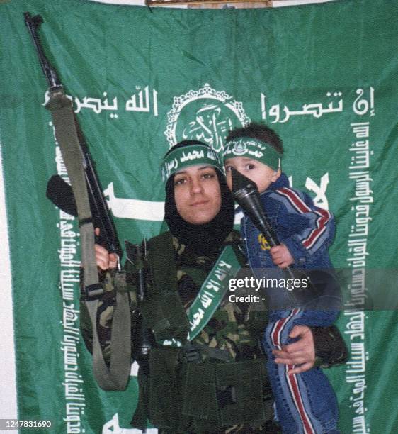 Picture provided 26 January 2004 by Palestinian Islamic movement Hamas shows Reem Saleh Al-Riyashi, the first woman suicide bomber from the movement,...