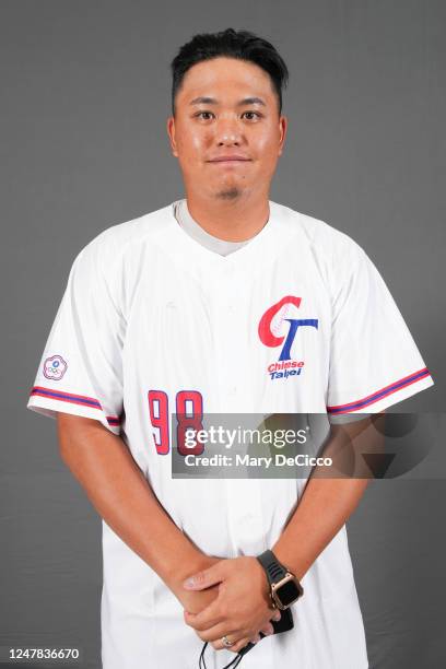 Chih-Wei Hu poses for a photo during the Team Chinese Taipei 2023 World Baseball Classic Headshots at Windsor Hotel Taichung on Friday, March 3, 2023...