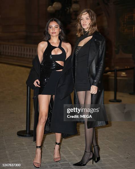 Kelsey Merritt and Josephine Skriver are seen leaving the Dundas show