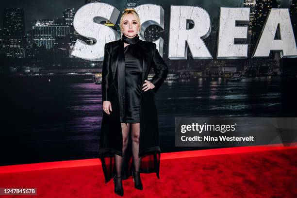 Hayden Panettiere at the premiere of "Scream VI" held at AMC Lincoln Square on March 6, 2023 in New York City.