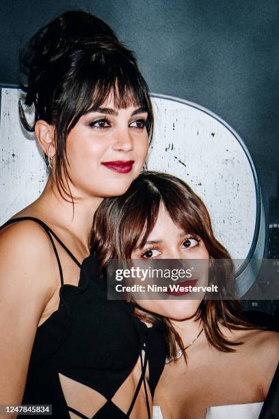 Melissa Barrera and Jenna Ortega at the premiere of "Scream VI" held at AMC Lincoln Square on March 6, 2023 in New York City.