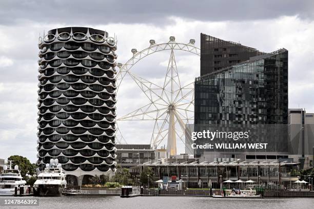 Photo shows apartment blocks in Melbourne's Dockland precinct on March 7 as the Reserve Bank of Australia raises interest rates for the 10th...