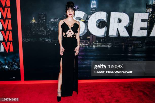 Melissa Barrera at the premiere of "Screm VI" held at AMC Lincoln Square on March 6, 2023 in New York City.