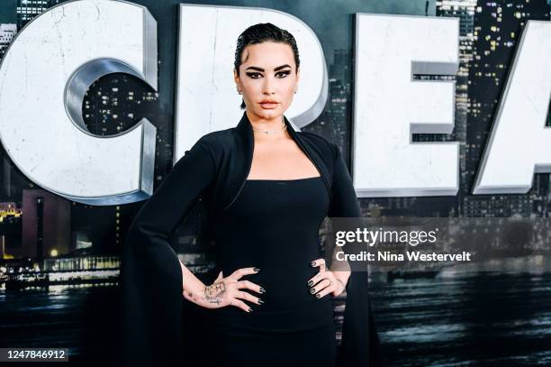 Demi Lovato at the premiere of "Screm VI" held at AMC Lincoln Square on March 6, 2023 in New York City.