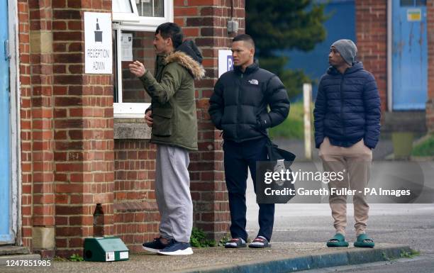 Migrants housed at Napier Barracks in Folkestone, Kent. Home Secretary Suella Braverman and the Prime Minister Rishi Sunak will unveil plans today to...