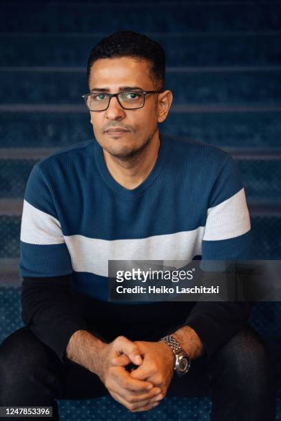 Filmmaker Amr Gamal poses for a portrait on February 20, 2023 in Berlin, Germany.