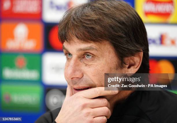 Tottenham Hotspur manager Antonio Conte during a press conference at Hotspur Way Training Ground, London. Picture date: Tuesday March 7, 2023.