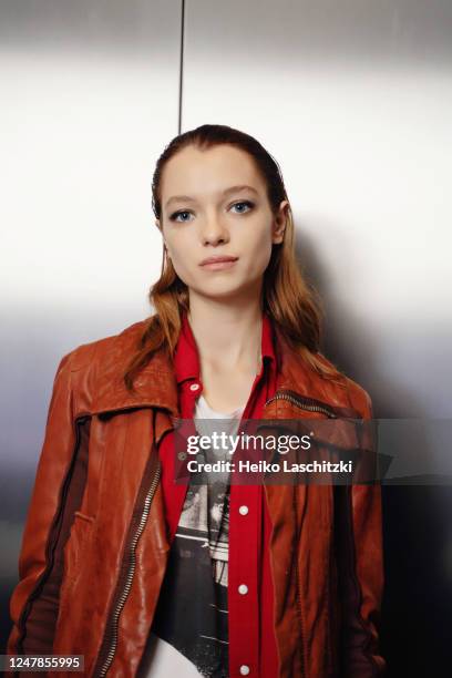 Actress Esme Creed-Miles poses for a portrait on February 20, 2023 in Berlin, Germany.