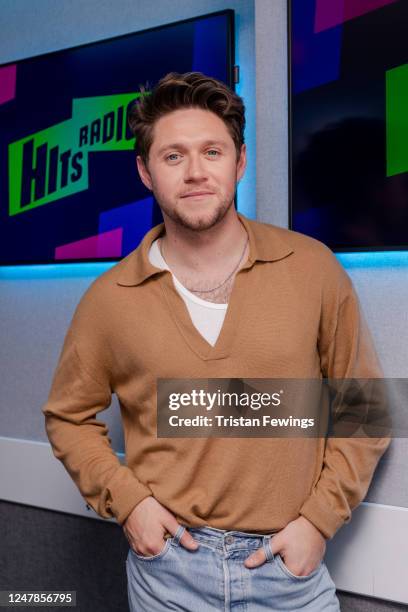 Niall Horan poses as he visits Bauer Media at 1 Golden Square on March 7, 2023 in London, England.