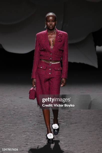 Model walks the runway during the Chanel Womenswear Fall Winter 2023-2024 show as part of Paris Fashion Week on March 7, 2023 in Paris, France.