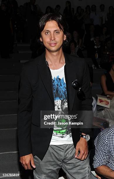 Jonathan Cheban attends the Perry Ellis Spring 2012 fashion show during Mercedes-Benz Fashion Week at The Stage at Lincoln Center on September 12,...