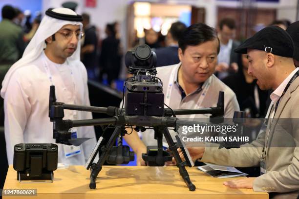 People attend the World police Summit 2023 in Dubai on March 7, 2023.