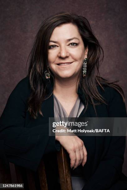 Film director Lynne Ramsay is photographed at BAFTA's EE British Academy Film Awards on February 10, 2019 in London, England.