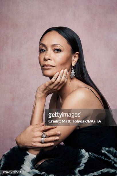 Actor Thandiwe Newton is photographed at BAFTA's EE British Academy Film Awards on February 10, 2019 in London, England.