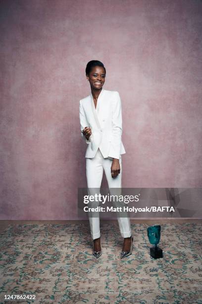 Actor Letitia Wright is photographed at BAFTA's EE British Academy Film Awards on February 10, 2019 in London, England.