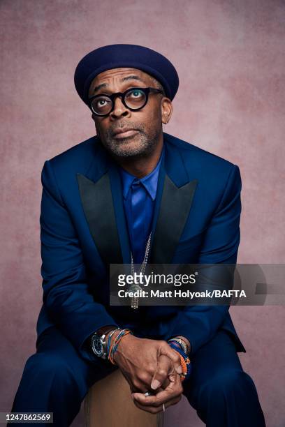 Film director Spike Lee is photographed at BAFTA's EE British Academy Film Awards on February 10, 2019 in London, England.