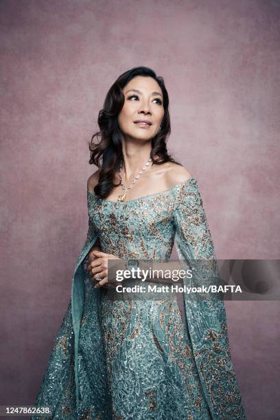 Actor Michelle Yeoh is photographed at BAFTA's EE British Academy Film Awards on February 10, 2019 in London, England.