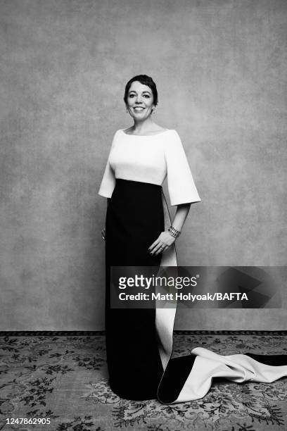 Actor Olivia Colman is photographed at BAFTA's EE British Academy Film Awards on February 10, 2019 in London, England.