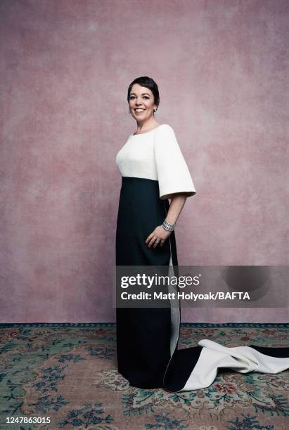 Actor Olivia Colman is photographed at BAFTA's EE British Academy Film Awards on February 10, 2019 in London, England.